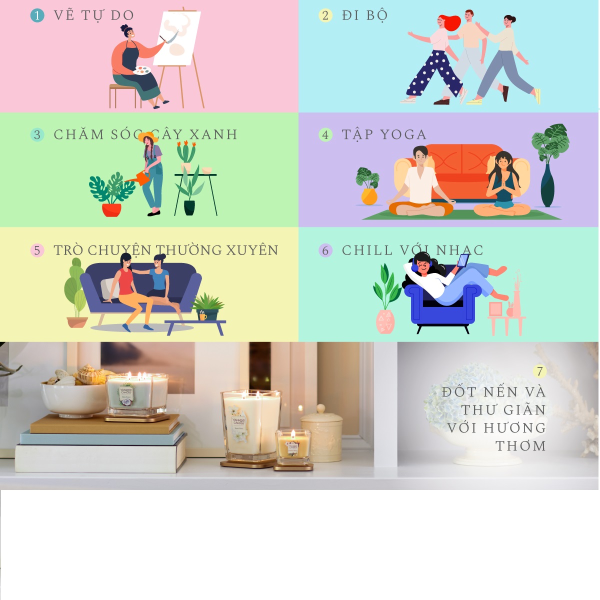 Thư giãn ngay tại nhà với nhiều hoạt động khác nhau