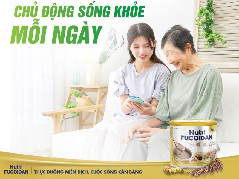 Nutri Fucoidan chứa Fucoidan, Beta glucan, gạo lứt huyết rồng nảy mầm, hạt kê…