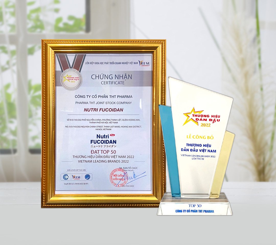 Nutri Fucoidan lọt top 50 Thương Hiệu Dẫn Đầu Việt Nam 2022