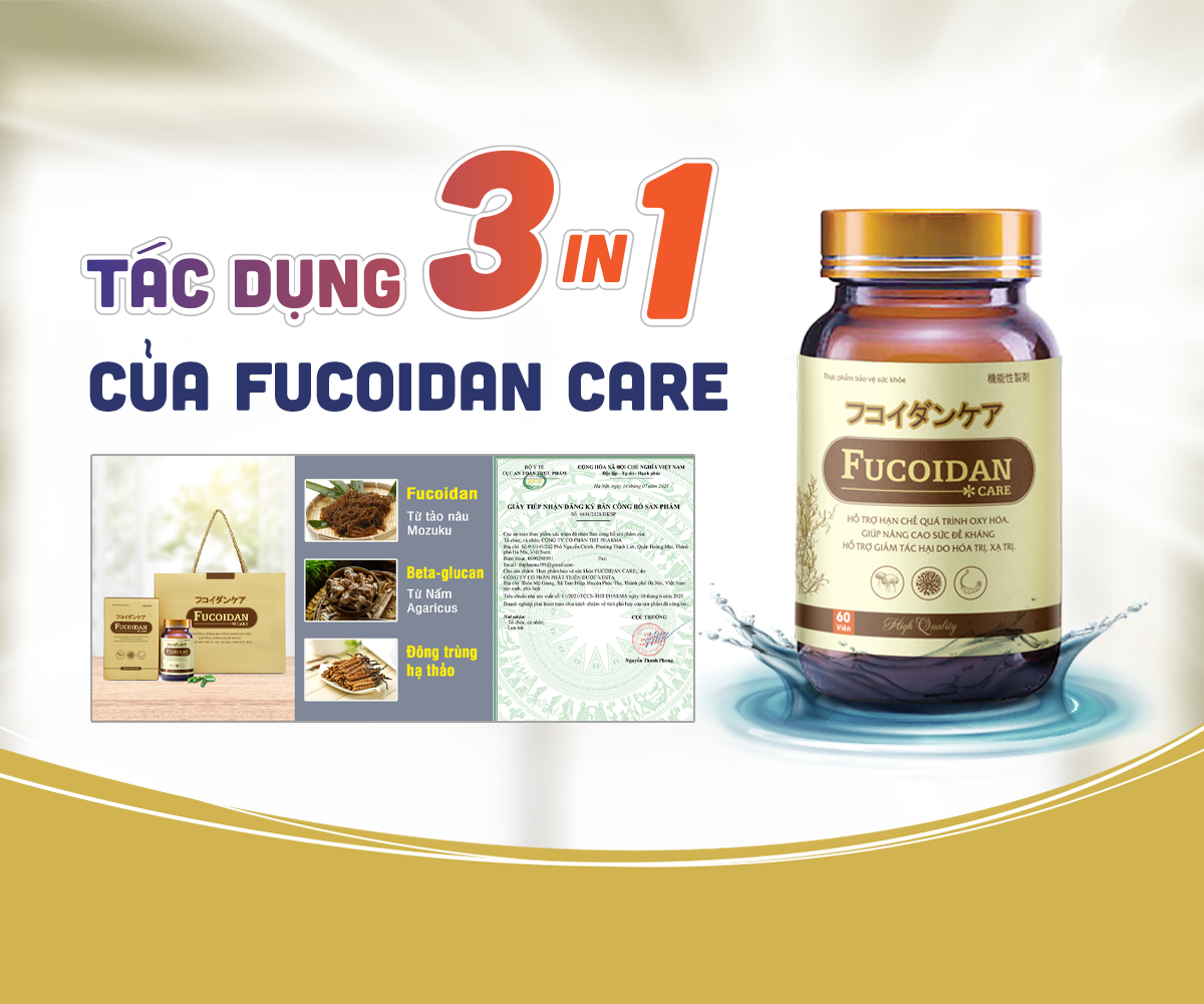 Tác dụng 3 trong 1 của Fucoidan Care đối với bệnh nhân ung bướu