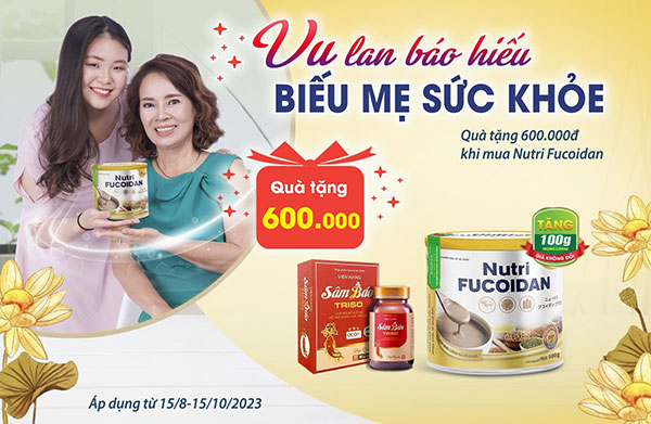NUTRI FUCOIDAN THÔNG BÁO CHƯƠNG TRÌNH KHUYẾN MÃI MÙA VU LAN BÁO HIỂU